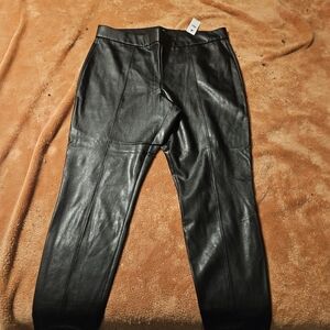 Express Women's Black Leather Leggings